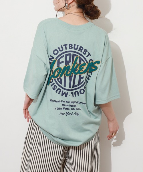 FUNALIVE(ファンアライブ)の「サガラ刺繍オーバーサイズTシャツ UVカット&COOL&DRY 半袖(Tシャツ/カットソー・メンズ・ブラック/ホワイト系その他2/ライトグレー/ブルー/オフホワイト/ブラック系その他2/ブラウン/ミント/スミクロ/ダークブルー/ホワイト系その他3/ダークグリーン/ダークネイビー/ライトグリーン系1/ホワイト系1/ブラック系その他4/ブラウン系1/ラベンダー/ホワイト系その他4/ブラック系その他3/ブラック系その他5/ダークグリーン系1/ホワイト系その他5/ブラック系1・M/L/LL)」の20枚目の写真
