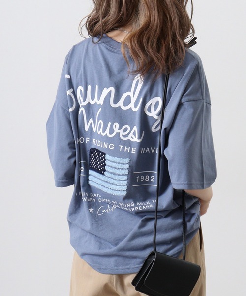 FUNALIVE(ファンアライブ)の「サガラ刺繍オーバーサイズTシャツ UVカット&COOL&DRY 半袖(Tシャツ/カットソー・メンズ・ブラック/ホワイト系その他2/ライトグレー/ブルー/オフホワイト/ブラック系その他2/ブラウン/ミント/スミクロ/ダークブルー/ホワイト系その他3/ダークグリーン/ダークネイビー/ライトグリーン系1/ホワイト系1/ブラック系その他4/ブラウン系1/ラベンダー/ホワイト系その他4/ブラック系その他3/ブラック系その他5/ダークグリーン系1/ホワイト系その他5/ブラック系1・M/L/LL)」の21枚目の写真