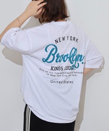 サガラ刺繍オーバーサイズTシャツ UVカット&COOL&DRY 半袖
