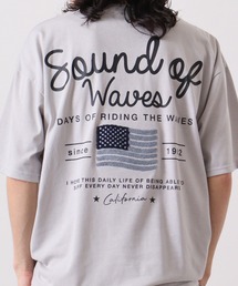 サガラ刺繍オーバーサイズTシャツ UVカット&COOL&DRY 半袖