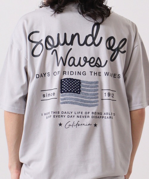 FUNALIVE(ファンアライブ)の「サガラ刺繍オーバーサイズTシャツ UVカット&COOL&DRY 半袖(Tシャツ/カットソー・メンズ・ブラック/ホワイト系その他2/ライトグレー/ブルー/オフホワイト/ブラック系その他2/ブラウン/ミント/スミクロ/ダークブルー/ホワイト系その他3/ダークグリーン/ダークネイビー/ライトグリーン系1/ホワイト系1/ブラック系その他4/ブラウン系1/ラベンダー/ホワイト系その他4/ブラック系その他3/ブラック系その他5/ダークグリーン系1/ホワイト系その他5/ブラック系1・M/L/LL)」の14枚目の写真