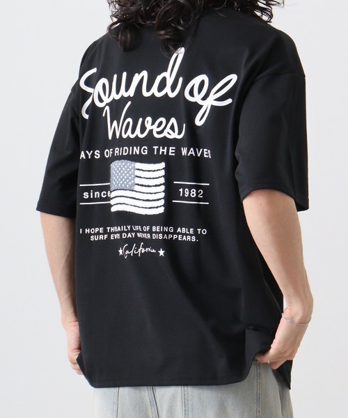 FUNALIVE(ファンアライブ)の「サガラ刺繍オーバーサイズTシャツ UVカット&COOL&DRY 半袖(Tシャツ/カットソー・メンズ・ブラック/ホワイト系その他2/ライトグレー/ブルー/オフホワイト/ブラック系その他2/ブラウン/ミント/スミクロ/ダークブルー/ホワイト系その他3/ダークグリーン/ダークネイビー/ライトグリーン系1/ホワイト系1/ブラック系その他4/ブラウン系1/ラベンダー/ホワイト系その他4/ブラック系その他3/ブラック系その他5/ダークグリーン系1/ホワイト系その他5/ブラック系1・M/L/LL)」の7枚目の写真