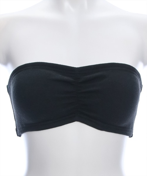 clear（クリア）の「カップ付きブラトップ[着回し力抜群 大人 カジュアル 夏]≪2024AW≫（チューブトップ・レディース・オフホワイト/ブラック・F）」の7枚目の写真