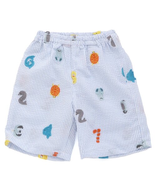 BIT'Z（ビッツ）の「海の生き物数字刺繍柄お魚巾着付き甚平スーツ（浴衣・キッズ・ブルー/イエロー・80/90/95/100/110/120）」の9枚目の写真