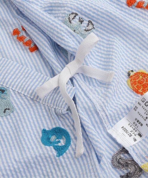 BIT'Z（ビッツ）の「海の生き物数字刺繍柄お魚巾着付き甚平