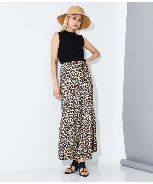 Settimissimo（セッティミッシモ）の「ITALY サテン レオパードプリント ロングスカート（スカート・レディース・ブラウン・FREE）」の10枚目の写真