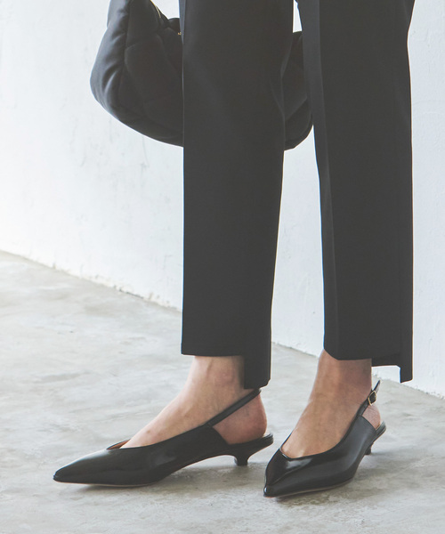 Noble（ノーブル）の「《追加》ドライコットンリネンステップヘムパンツ 6（スラックス・レディース・ラベンダー/ブラック/ホワイト系その他・40/38/36/34）」の7枚目の写真