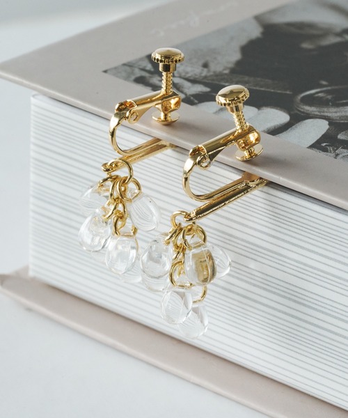 un dix cors（アンディコール）の「バートップクリアイヤリング（イヤリング・レディース・シルバー/ゴールド・FREE）」の2枚目の写真