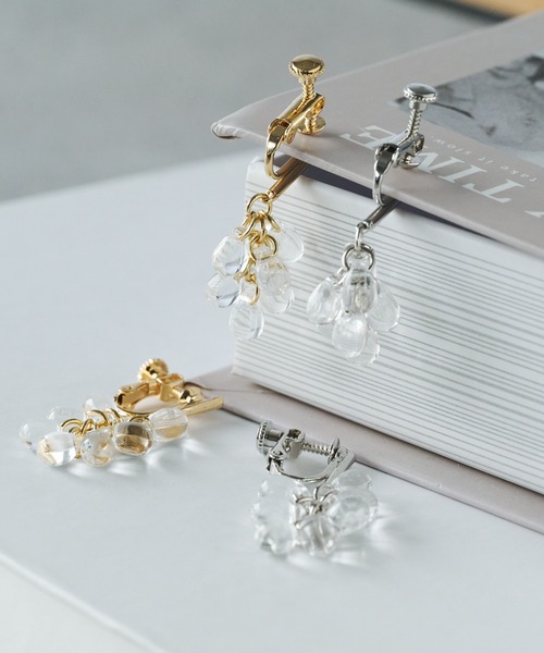 un dix cors（アンディコール）の「バートップクリアイヤリング（イヤリング・レディース・シルバー/ゴールド・FREE）」の16枚目の写真