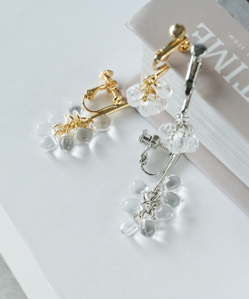 un dix cors（アンディコール）の「バートップクリアイヤリング（イヤリング・レディース・シルバー/ゴールド・FREE）」の7枚目の写真