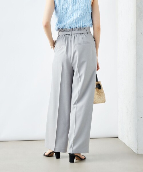 NOLLEY’S Sophi(ノーリーズソフィ)の「ウォッシャブルドライツイルベルト付ワイドパンツ(その他パンツ・レディース・ライトグレー/ベージュ/オフホワイト・38/36/34)」の9枚目の写真