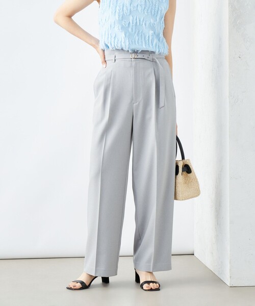 NOLLEY’S Sophi(ノーリーズソフィ)の「ウォッシャブルドライツイルベルト付ワイドパンツ(その他パンツ・レディース・ライトグレー/ベージュ/オフホワイト・38/36/34)」の11枚目の写真