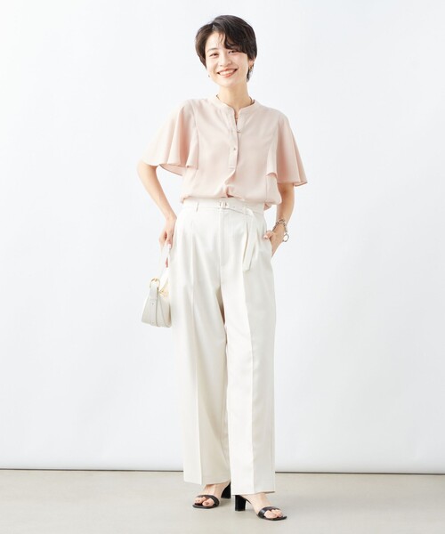 NOLLEY’S Sophi(ノーリーズソフィ)の「ウォッシャブルドライツイルベルト付ワイドパンツ(その他パンツ・レディース・ライトグレー/ベージュ/オフホワイト・38/36/34)」の12枚目の写真