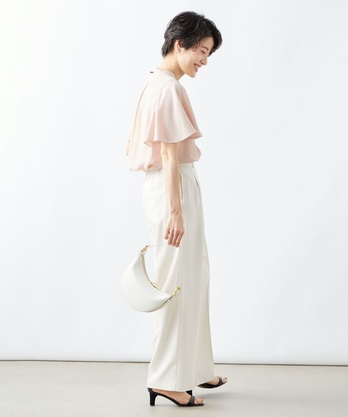 NOLLEY’S Sophi(ノーリーズソフィ)の「ウォッシャブルドライツイルベルト付ワイドパンツ(その他パンツ・レディース・ライトグレー/ベージュ/オフホワイト・38/36/34)」の13枚目の写真