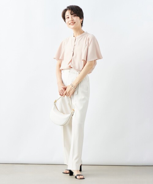 NOLLEY’S Sophi(ノーリーズソフィ)の「ウォッシャブルドライツイルベルト付ワイドパンツ(その他パンツ・レディース・ライトグレー/ベージュ/オフホワイト・38/36/34)」の14枚目の写真