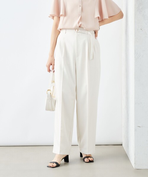 NOLLEY’S Sophi(ノーリーズソフィ)の「ウォッシャブルドライツイルベルト付ワイドパンツ(その他パンツ・レディース・ライトグレー/ベージュ/オフホワイト・38/36/34)」の15枚目の写真