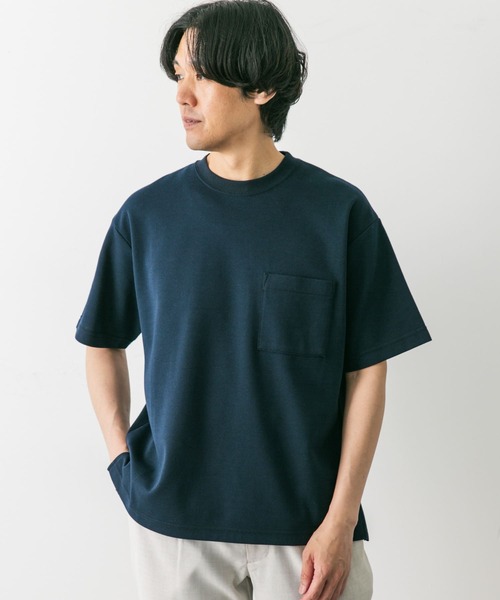 [A|X] コットンショートスリーブクルーネックTシャツ コットン天竺 シャツコンビショートスリーブクルーネックプル