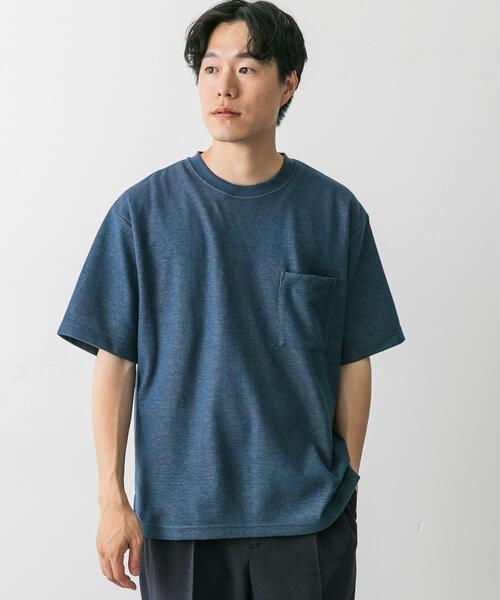 URBAN RESEARCH DOORS（アーバンリサーチドアーズ）の「ダブルフェイス クルーネック ショートスリーブ Tシャツ（Tシャツ/カットソー・メンズ・ライトグレー/ネイビー/グリーン系その他/オレンジ/ブルー系その他・LARGE/X-LARGE/MEDIUM）」の8枚目の写真