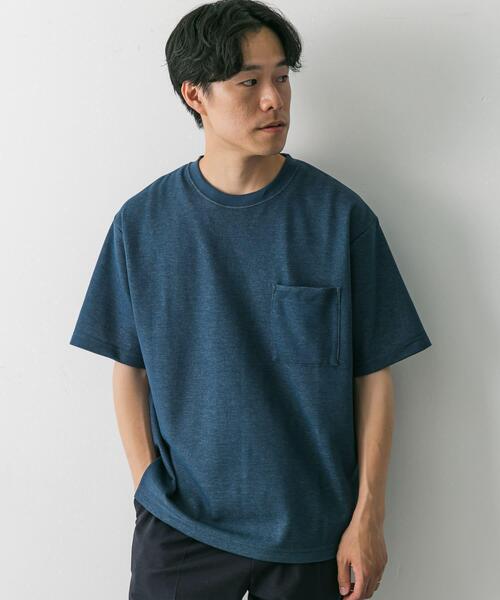 URBAN RESEARCH DOORS（アーバンリサーチドアーズ）の「ダブルフェイス クルーネック ショートスリーブ Tシャツ（Tシャツ/カットソー・メンズ・ライトグレー/ネイビー/グリーン系その他/オレンジ/ブルー系その他・LARGE/X-LARGE/MEDIUM）」の10枚目の写真
