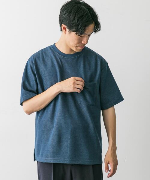 URBAN RESEARCH DOORS（アーバンリサーチドアーズ）の「ダブルフェイス クルーネック ショートスリーブ Tシャツ（Tシャツ/カットソー・メンズ・ライトグレー/ネイビー/グリーン系その他/オレンジ/ブルー系その他・LARGE/X-LARGE/MEDIUM）」の11枚目の写真