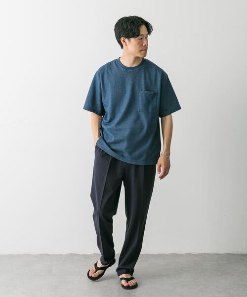 URBAN RESEARCH DOORS（アーバンリサーチドアーズ）の「ダブルフェイス クルーネック ショートスリーブ Tシャツ（Tシャツ/カットソー・メンズ・ライトグレー/ネイビー/グリーン系その他/オレンジ/ブルー系その他・LARGE/X-LARGE/MEDIUM）」の14枚目の写真