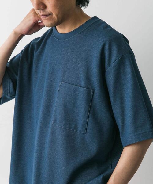 URBAN RESEARCH DOORS（アーバンリサーチドアーズ）の「ダブルフェイス クルーネック ショートスリーブ Tシャツ（Tシャツ/カットソー・メンズ・ライトグレー/ネイビー/グリーン系その他/オレンジ/ブルー系その他・LARGE/X-LARGE/MEDIUM）」の15枚目の写真