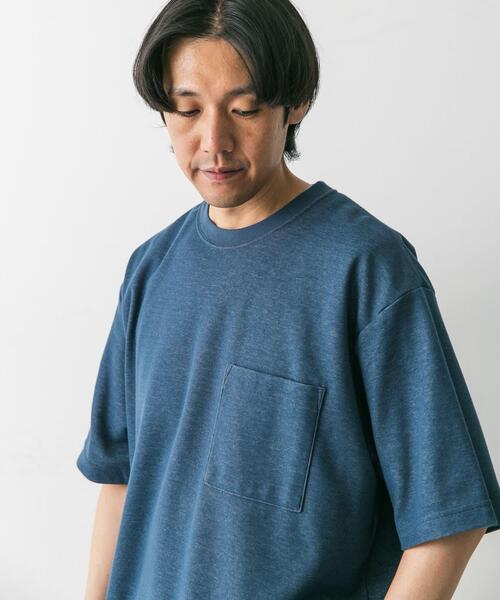 URBAN RESEARCH DOORS（アーバンリサーチドアーズ）の「ダブルフェイス クルーネック ショートスリーブ Tシャツ（Tシャツ/カットソー・メンズ・ライトグレー/ネイビー/グリーン系その他/オレンジ/ブルー系その他・LARGE/X-LARGE/MEDIUM）」の16枚目の写真