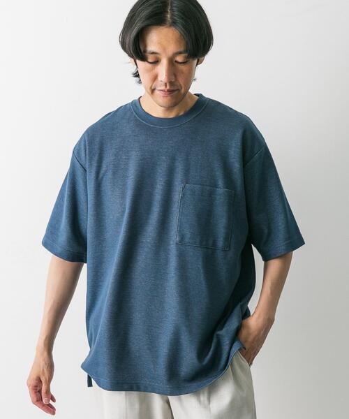 URBAN RESEARCH DOORS（アーバンリサーチドアーズ）の「ダブルフェイス クルーネック ショートスリーブ Tシャツ（Tシャツ/カットソー・メンズ・ライトグレー/ネイビー/グリーン系その他/オレンジ/ブルー系その他・LARGE/X-LARGE/MEDIUM）」の17枚目の写真