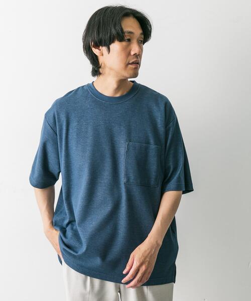 URBAN RESEARCH DOORS（アーバンリサーチドアーズ）の「ダブルフェイス クルーネック ショートスリーブ Tシャツ（Tシャツ/カットソー・メンズ・ライトグレー/ネイビー/グリーン系その他/オレンジ/ブルー系その他・LARGE/X-LARGE/MEDIUM）」の18枚目の写真