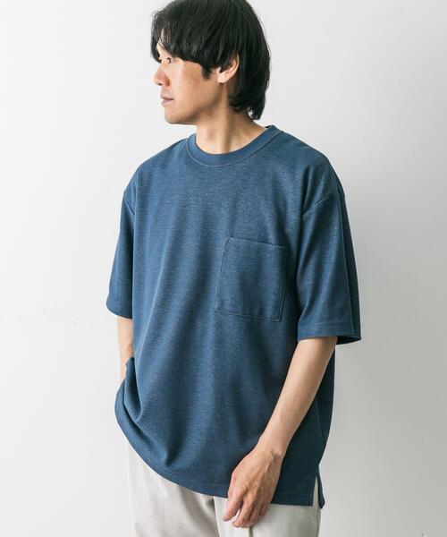 URBAN RESEARCH DOORS（アーバンリサーチドアーズ）の「ダブルフェイス クルーネック ショートスリーブ Tシャツ（Tシャツ/カットソー・メンズ・ライトグレー/ネイビー/グリーン系その他/オレンジ/ブルー系その他・LARGE/X-LARGE/MEDIUM）」の19枚目の写真