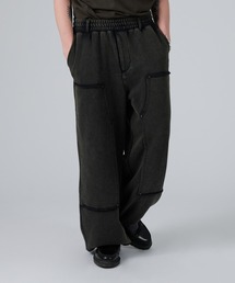 SNOW WASH FRINGE DOUBLE KNEE SWEAT PANTS/スノーウォッシュフリンジダブルニースウェットパンツ