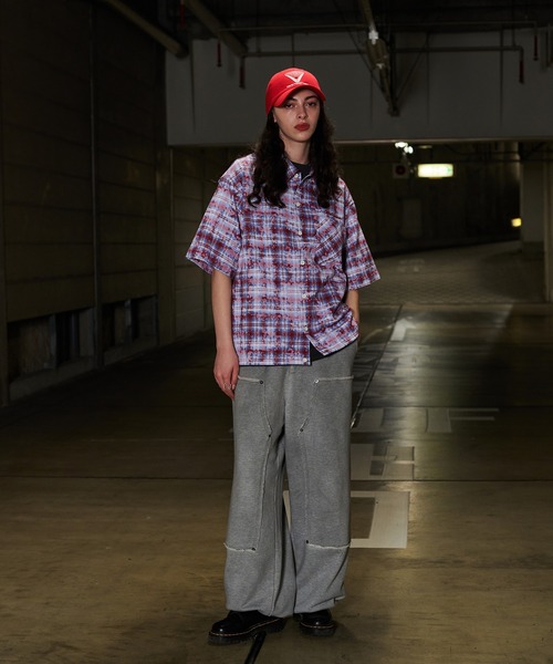 WISH FOR EVER（ウィッシュフォーエバー）の「SNOW WASH FRINGE DOUBLE KNEE SWEAT PANTS/スノーウォッシュフリンジダブルニースウェットパンツ（スウェットパンツ・メンズ・ブラック/グレー・MEDIUM/LARGE）」の21枚目の写真