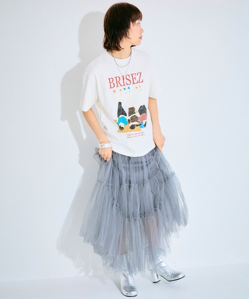 ELLEgirl(エルガール)の「グラフィックプリントTシャツ【ELLEgirl/エル ガール】(Tシャツ/カットソー・レディース・ホワイト/ホワイト系その他・FREE)」の8枚目の写真