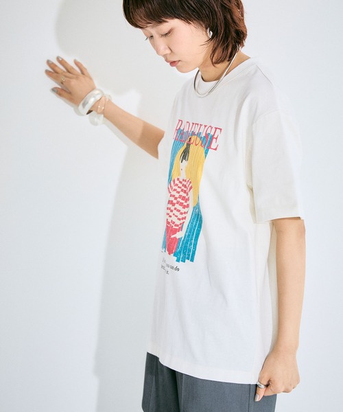 ELLEgirl(エルガール)の「グラフィックプリントTシャツ【ELLEgirl/エル ガール】(Tシャツ/カットソー・レディース・ホワイト/ホワイト系その他・FREE)」の18枚目の写真