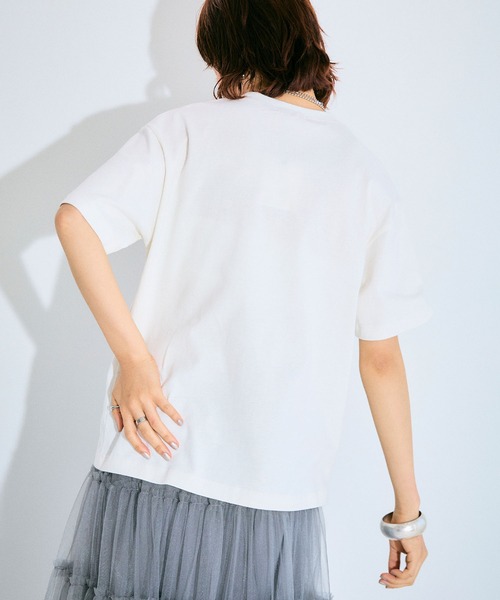ELLEgirl(エルガール)の「グラフィックプリントTシャツ【ELLEgirl/エル ガール】(Tシャツ/カットソー・レディース・ホワイト/ホワイト系その他・FREE)」の10枚目の写真
