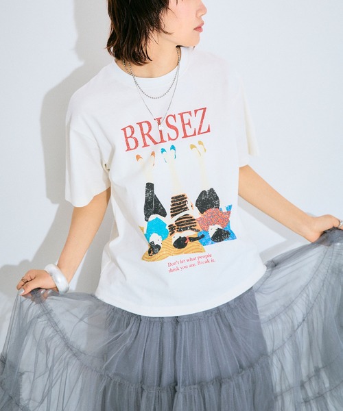 ELLEgirl(エルガール)の「グラフィックプリントTシャツ【ELLEgirl/エル ガール】(Tシャツ/カットソー・レディース・ホワイト/ホワイト系その他・FREE)」の14枚目の写真