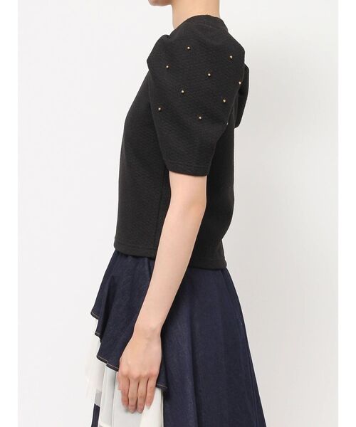 RESEXXY（リゼクシー）の「ゴールドポイントパワショルトップス（Tシャツ/カットソー・レディース・ライトグレー/レッド/ブラック・FREE）」の8枚目の写真