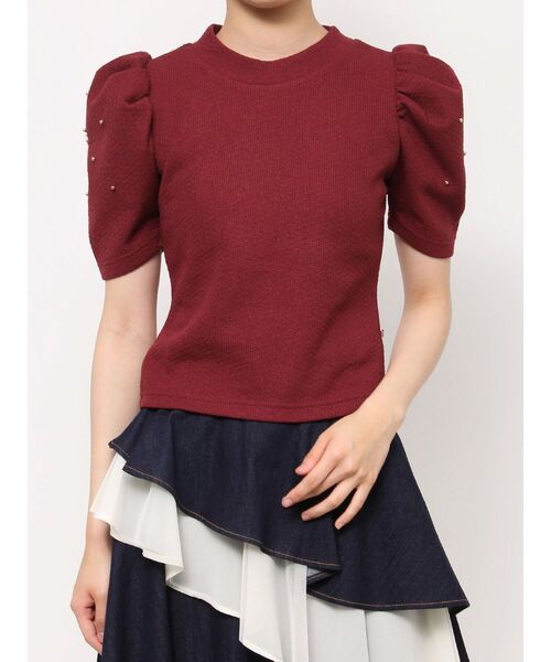 RESEXXY（リゼクシー）の「ゴールドポイントパワショルトップス（Tシャツ/カットソー・レディース・ライトグレー/レッド/ブラック・FREE）」の20枚目の写真