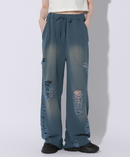 Anui（アニュイ）の「【UNISEX/2サイズ展開】モンスターダメージスウェットパンツ（スウェットパンツ・レディース・ブラック/ブラウン/ブルー・SMALL/MEDIUM）」の3枚目の写真