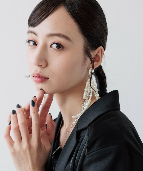 HARE（ハレ）の「パールリボンピアス(HAERE)（ピアス（両耳用）・レディース・シルバー・FREE）」の3枚目の写真