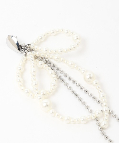 HARE（ハレ）の「パールリボンピアス(HAERE)（ピアス（両耳用）・レディース・シルバー・FREE）」の10枚目の写真