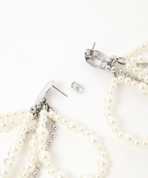 HARE（ハレ）の「パールリボンピアス(HAERE)（ピアス（両耳用）・レディース・シルバー・FREE）」の13枚目の写真