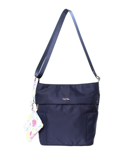 LAURA ASHLEY ナイロン 軽量 撥水加工 ショルダーバッグ 花柄
