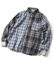 gym master | 2WAYショールカラーチェックネルシャツ(シャツ/ブラウス)