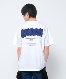 GLAZOS | 【STREET】【防汚加工】バックグラフィック発泡プリントビッグ半袖Tシャツ(Tシャツ/カットソー)