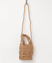 【Swaraj/スワラージ】手編みRAFIA BUCKET BAG