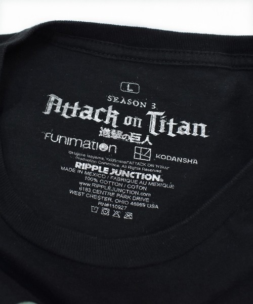 進撃の巨人 リヴァイ兵長 手刷り シルクスクリーン Tシャツ アメリカ製 限定 進撃の巨人 リヴァイ兵長 手刷り シルクスクリーン Tシャツ