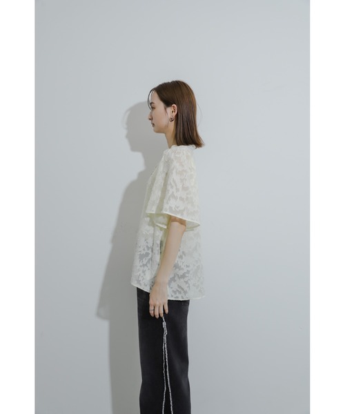 SENSE OF PLACE by URBAN RESEARCH(センスオブプレイスバイアーバンリサーチ)の「フレアスリーブジャガードブラウス(シャツ/ブラウス・レディース・アイボリー/ブルー/ブラック・ONE)」の21枚目の写真