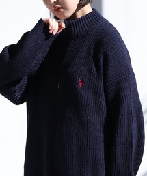 【U.S. POLO ASSN./ユーエスポロアッスン】7G ハーフジップ ニット セーター