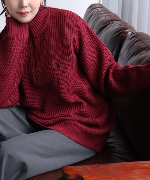 U.S. POLO ASSN.(ユーエスポロアッスン)の「【U.S. POLO ASSN./ユーエスポロアッスン】7G ハーフジップ ニット セーター(ニット/セーター・メンズ・ダークブルー/ベージュ/ネイビー/レッド系その他/ダークオレンジ/バイオレット/アイボリー/ブラック・LL/M/L)」の7枚目の写真